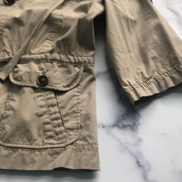 Ann Taylor LOFT Khaki Safari Style Utility Jacket Small Petite - Picture 10 of 14